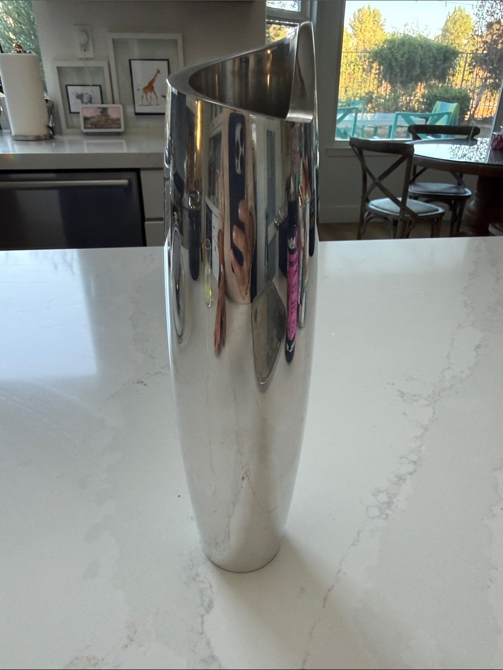 Vintage NAMBE silver alloy vase